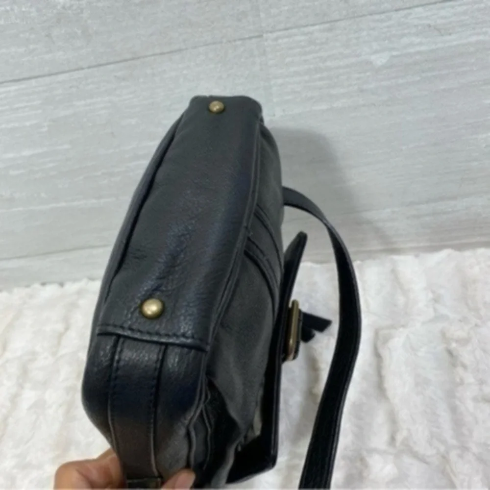 ALCO women’s genuine leather crossbody bag Color Black